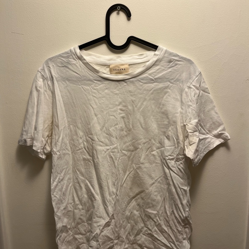 Sezane white Conrad t shirt size s